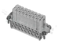 Wkład żeński Heavy-Mate seria A; 16-stykowy(16+PE); rozmiar: A16; 14A; 250V; kabel 0.25-2.5mm2; styki srebrzone; skręcane