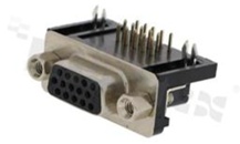 D-Sub Connector; female; male; 15 contacts; right angle