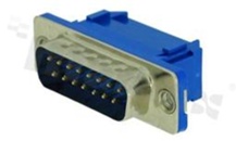 D-Sub Connector; male; with thread; 15 contacts