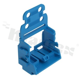 Adapter; for 10-wire connectors from 221 series; 4mm2; for din-rail TS15;blue