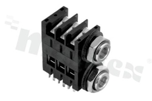 Connector: Jack 6.3mm; socket; female; ways: 3; angled 90st.; on panel mounting