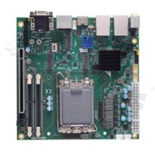 Mini-ITX SBC with LGA1700 Socket 12th Gen Intel Core Processor; Intel Q670E; 2 HDMI; DisplayPort++; eDP; 2 GbE LAN; and HD Audio