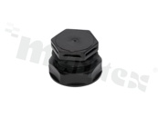 Wentyl wodoszczelny M16x1.5mm; przepuszczalność powietrza 2000ml/min; temp. pracy -45 do 120 st.C; czarny; z nakrętką; IP68; materiał PA6