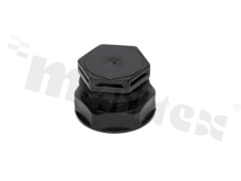 Wentyl wodoszczelny M16x1.5mm, przepuszczalność powietrza 2000ml/min, temp. pracy -45 do 120 st. C, czarny, z nakrętką, IP68, materiał PA6