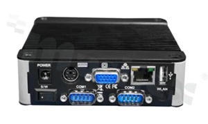 Bezwentylatorowy komputer wbudowany; procesor Vortex MX86; RAM 512MB; 1 LAN; 3COM; 3 USB; 24 DIO; SATA; slot na kartę SD; VGA