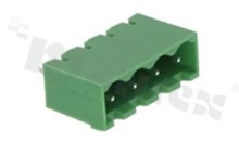 Pluggable terminal block; pitch 5.08mm; 4-ways; male; straight pin header; closed type; UL 300V/15A; TUV:320V/20A