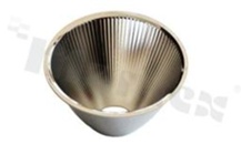 Reflektor do diod LED COB; kąt rozsyłu: 14 do 17 stopni FWHM; ilość diod: 1; rozmiar: okrąg 70mm; wysokość: 44.7mm; rodzaj materiału: PC; sposób mocowania: klej