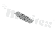 Adapter; mounting; 3-track; for through-hole installation fitting with lever; for screw mounting; gray