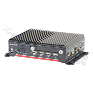Fanless Embedded computer; Intel Celeron J1900; RAM up to 8 GB; 2.5" SATA; CFast; DP; DVI-D; 5x USB; 2x COM; 2x LAN; Audio; 6x antenna(connector); 4x DIO; 2x mini PCIe; 2x SIM; oper. temp. -40+70C; power supply 9-48V DC