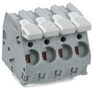 Listwa zaciskowa do PCB; przewód-płytka; na przewód 0.5 - 6.0 mm2 (20-10AWG); raster7.5 mm; 4-torowa.; Push-in; szary; 300V/150V