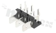 Terminal block; pitch 7.62mm; 3-contacts; THT; male; angled entry; 250V/25A; do konektorów faston 6.3x0.8mm
