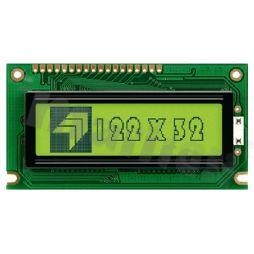 Display LGM; LCD character; graphic; 122x32 pixels; STN positive yellow-green Y/G ;LED yellow-green Y/G backlight; view 06:00; 5.0 V;
