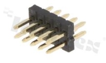 Listwa stykowa do PCB; w rastrze 1.27mm; 2x5 styków; montaż: THT; męska; prosta; dwurzędowe