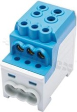 DIN rail terminal block; distribution block; blue; single-pole; 70mm2; Al/Cu; 1000V AC; 1500V DC/170A