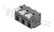Listwa zaciskowa do PCB; w rastrze 7.62mm; 3-torowa; pionowe wejście przewodu; na przewód 0.2-2.5mm2 (28-12 AWG); ze stykiem sprężynowym; szara; UL 300V/15A
