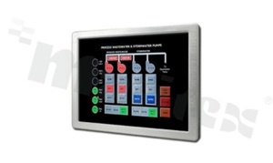 Fanless PanelComputer 15''; touch panel; IntelCore i5 5200U 2.2 GHz; up to 16 GB RAM; touch screen; IP65 front; SATA; 6x USB; 2xCOM; 2x HDMI; 2x LAN; Audio; 2x mPCIe; 1x SIM; 1x mSATA; supply 9-24 VDC