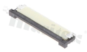 ZIF connector for FFC/FPC; pitch 0.50mm; 30-contacts; SMD; side entry; downside contacts