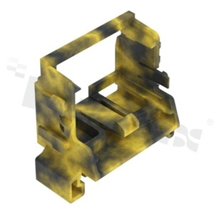 Adapter; do złączki 10-przewodowej 221;4mm2; na szynę din TS35;ciemnyszary-żółty