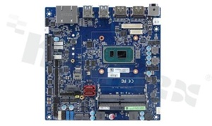 Płyta główna Thin Mini-ITX; 11th Gen Intel Core i5/i3/ Celeron; RAM: do 64GB; 3xSATA; 6xCOM; 8xUSB; 4xLAN; LVDS; 2xDP; eDP; DIO; Audio; temp. pracy: 0+60C; zasilanie: 12-24V DC