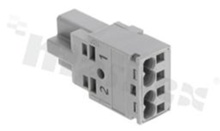 Wtyki Push-in CAGE CLAMP 4mm2 25A 2P kodowanie B, 1 2 szare