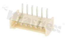Header for PCB; pitch 1.25mm; 6-contacts; THT; male; side entry; 125V/1A