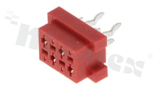 Low profile PCB connector; pitch 1.27mm; 4-contacts; THT; female; top entry