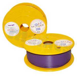 Single wire TLY/LIY; with copper multi-strand; violet; cross section 0.22mm2; AWG 24; 300V; -40+105 deg.C; 200m.