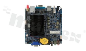 Single board PC Nano ITX; IntelCeleron J1900 2.42 GHz; up to 8GB RAM; 32GB eMMc; 3x USB;COM; LAN; SD slot; SIM slot; HDMI; VGA; LVDS; SMA; GPIO; mPCIe mSATA; mPCIe; operating temperature: 0+60C; supply 12VDC