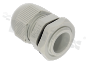 Dławnica kablowa PG11; nylon; PG11 5-10mm; Flat O-ring; szara; z nakrętką