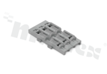 Adapter; mounting; 3-track; for through-hole installation fitting with lever; for screw mounting; gray