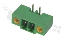 Pluggable terminal block; pitch 3.81mm; 2-ways; male; R/A pin header; closed type; with fixed screws; UL 300V/10A; TUV:300V/10.5A