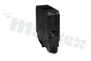 Installation terminal block; 1-level; 2-contacts; for wire 35-120mm2; screw terminal; black; Din rail; 690V/269A