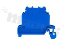 Installation terminal block; 1-level; 2-contacts; for wire 0,5-4,0mm2; screw terminal; blue; Din rail; 690V/32A