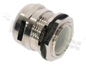 Dławnica kablowa M25; mosiężna niklowana; M25x1.5 13-18mm; flat O-ring; z nakrętką; na klucz 30