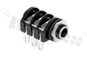 Złącze: Jack 6.3mm; gniazdo; żeńskie; mono; tory: 2; kątowe 90st.