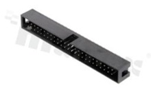 Full shrouded header for PCB; pitch 2.54mm; 50-contacts; THT; male; top entry