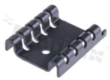 Heatsink; moulded TO-220; 29x6.4x24mm; black; anodized aluminium Al 99.5; RoHS.