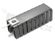 Heatsink; moulded TO-220; TO-262 38.1x12.8x12.7mm; black; anodized aluminium AL5052; RoHS.