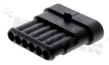 Złącze Superseal; męskie; 6-pin; montaż na kablu; obudowa złącza