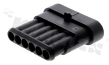 Złącze Superseal; męskie; 6-pin; montaż na kablu; obudowa złącza