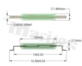 Kontaktron miniaturowy szklany RS-MM1018, Zakres: 10-20AT, Prąd przełączania: 0,5A(max), Wymiary: FI1,8x10mm, Montaż: SMD
