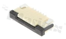 Złącze ZIF do PCB; w rastrze 1.00mm; 6-stykowe; montaż: SMD; poziome; górny kontakt
