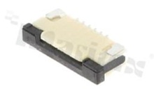 ZIF connector for FFC/FPC; pitch 1.00mm; 6-contacts; SMD; side entry; upper contacts