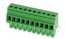 Listwa zaciskowa rozłączalna; w rastrze 3.81mm; 10-torowa żeńska; na przewód 1.5mm2 (28-16AWG); kierunek wtykania prostopadły do osi przewodów; styki z fosforobrązu; mosiężna klatka przewodu; UL 300V/10A