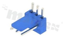 Header for PCB; pitch 2.54mm; 3-contacts; THT; male; side entry; 250V/3A