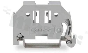 Screwless end stop; 6 mm wide; for DIN-rail 35 x 15 and 35 x 7.5; gray