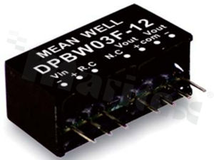 Przetwornica DC/DC; 3W; 12V; 18-75V; 125mA