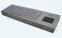 Metalowa klawiatura przemysłowa; IP65; 66 klawiszy; touchpad; USB; typu desktop; temperatura pracy -10+60st.C; wymiary 412mm x 124mm