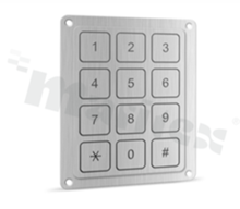 Klawiatura piezoelektryczna; 4x3 pozycji; wykonanie metalowe; rozwiązanie z możliwością pełnej personalizacji produktu.