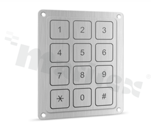 Klawiatura piezoelektryczna; 4x3 pozycji; wykonanie metalowe; rozwiązanie z możliwością pełnej personalizacji produktu.